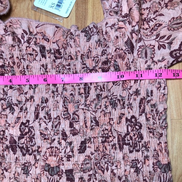 Free people apricot Smock It to Me Mini Dress size XS - Picture 6 of 7